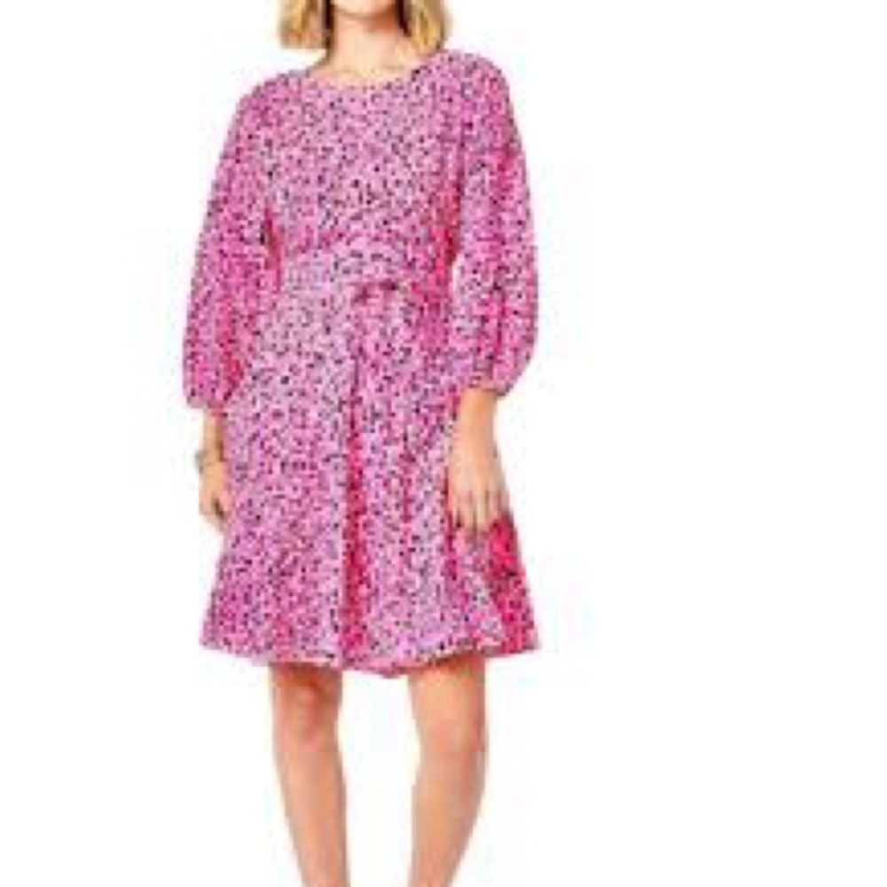 LILLY PULITZER PINK TOPAZ CYNTHIA SWING DRESS SZ M